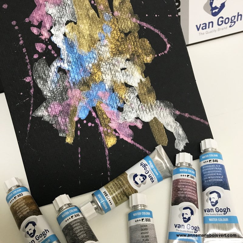 Astrait aquarelle interference