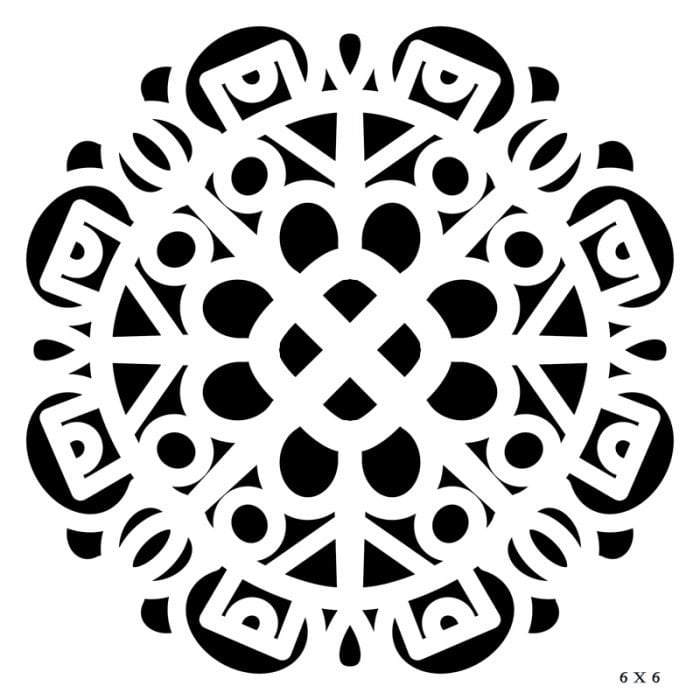 Pochoir #27 Mandala 1 A