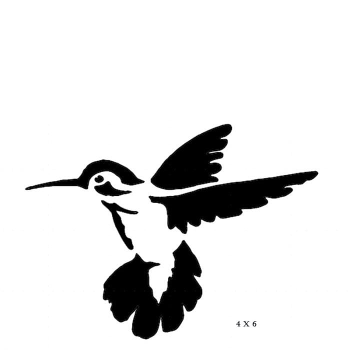 Pochoir #8, oiseau mouche