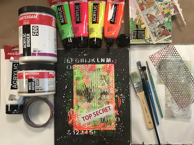 personnaliser duotang avec coulur acrylique reflex amsterdam